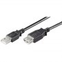 Goobay | USB extension cable | Female | 4 pin USB Type A | Male | Black | 4 pin USB Type A | 3 m - 2